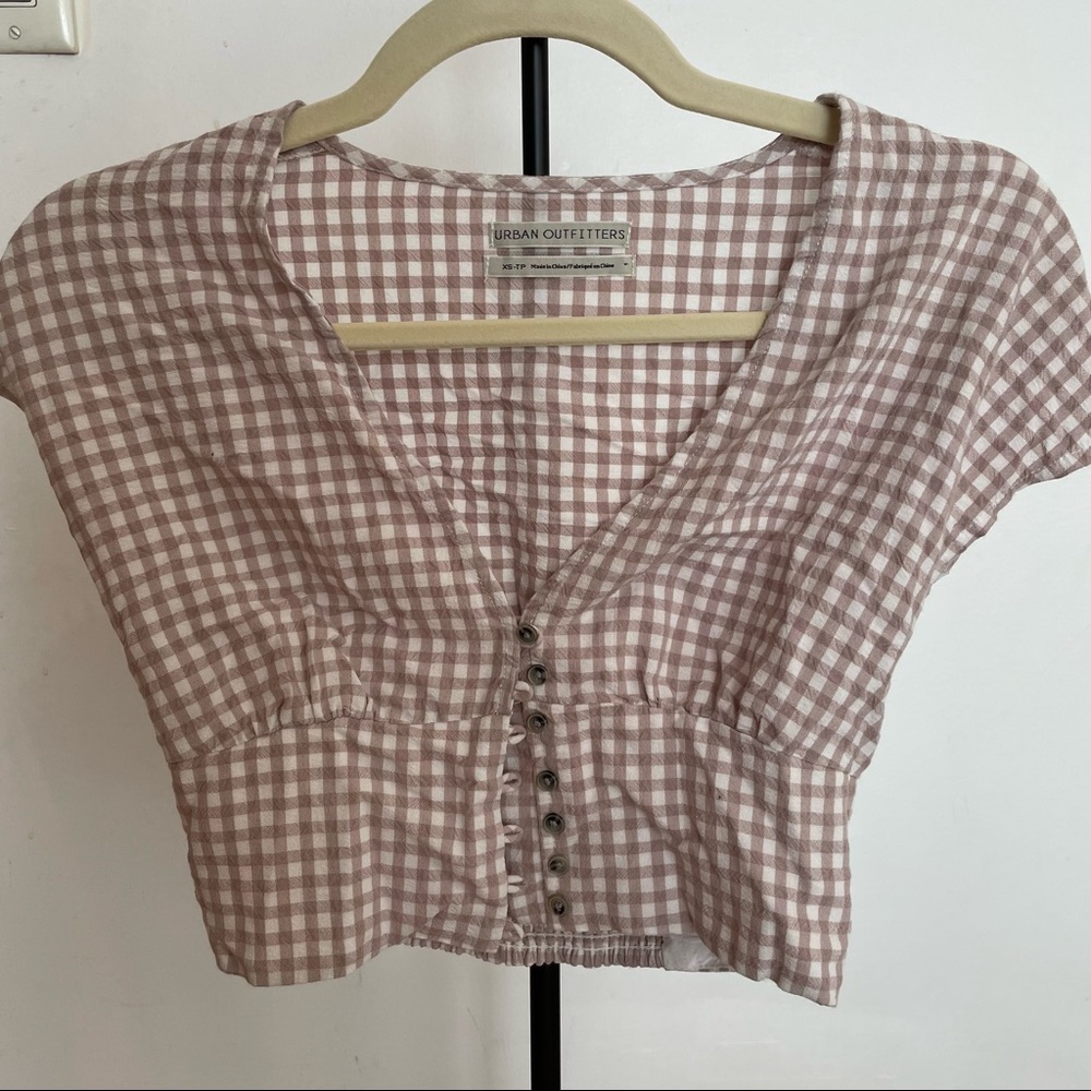 Urban outfitters gingham crop top